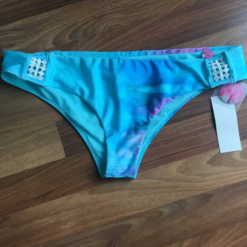 Raisins Sunshine Lace Inset Cheeky Bikini Bottoms